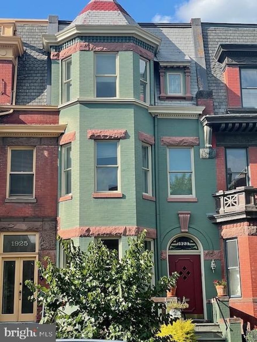 Beautiful row home in coveted DC neighborhood.