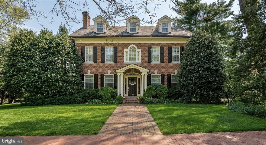 Located on almost half an acre in historic Cleveland Park, this 7,700 square foot, 1917 Georgian colonial was completely reimagined in 2004 by Jeff Haines and executed by Horizon‘s Housework’s. Generously proportioned and meticulously maintained, this six bedroom, 4 full and 2 half bath elegant residence is ready for its next owner. Excellent kitchen/family room combination, private side porch, rear terrace, lower level loggia, pool, hot tub, cabana bath, two-car garage, and its own stream.

Revel in the neighborhood amenities of Wisconsin Avenue and the restaurants of Cathedral Commons.  Frolic in Rosedale Conservancy with friends and pets.  Crack the bat at Macomb Playground.  Enjoy carefree play in the Newark Community Gardens.  

Convenient to the educational facilities of the National Cathedral School, St. Albans School, Beauvoir National Cathedral Elementary School, Maret, Sidwell Friends School and the premier nursery school, National Children’s Research Center. Walk to the Cleveland Park Metro and the National Zoo. Quick access to Reagan National and a short ride to Dulles International.  Showings are by appointment.  Financial screening is required.