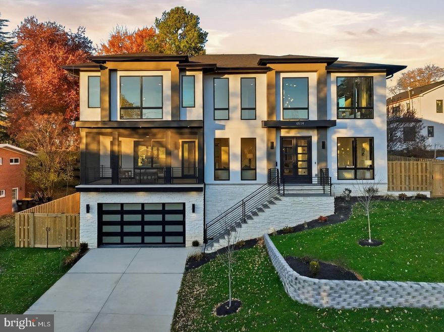Discover modern luxury with this stunning prairie-style home, expertly built by Green Valley Custom Builders—recipient of ***Designed and built by Green Valley Custom Builders - 2024 & 2025 NVBIA Award Winner for Best Design and Architecture in the $3M - $5M Category!*** Designed to seamlessly blend sophistication with functionality, this 7,794 sq ft residence sits on a professionally landscaped 0.30-acre lot, offering expansive sightlines, abundant natural light, and thoughtful space planning throughout. This exceptional home features 6 bedrooms, 6 full bathrooms, and 2 half bathrooms, along with a 2-car garage and EV-ready infrastructure. The main level showcases soaring 10-foot ceilings, a dramatic two-story foyer, and a spacious, sun-filled study. A pre-framed elevator shaft offers future upgrade potential. At the heart of the home is the open-concept kitchen and family room, complete with a gas fireplace, premium Thermador appliances, a quartz-topped gourmet island, and a large built-in pantry. A sunroom adds warmth and versatility, while a main-level guest suite with a full bath and curbless shower provides accessibility—perfect for multi-generational living or visitors with mobility needs. Two covered porches on the main level—a welcoming front screened-in covered porch and an expansive rear composite deck—allow for effortless indoor-outdoor living year-round. Upstairs, the luxurious owner’s suite offers a serene retreat, featuring a sitting area, private balcony, and coffee bar. The spa-style bath includes an oversized curbless steam shower with a bench, dual rain showers, jet sprays, and heated floors. His-and-hers walk-in closets provide generous, elegant storage. Three additional bedrooms—each with a full en suite bath and walk-in closet—ensure privacy and comfort for all. A versatile loft adds a casual gathering space for relaxation or entertainment. The finished walk-up basement extends the living area with a large recreation room, modern wet bar, custom wine shelves, and a gas fireplace. This level also includes a bedroom with a full bath, a media room prewired for 7.2.4 surround sound, and an exercise area. Practical enhancements include a mudroom with built-in cubbies, a pet wash station, and a dumbwaiter to the main level for added convenience. Green Valley Custom Builders is a local luxury home builder committed to more than just building beautiful homes. They create inspired living spaces designed for comfort, connection, and meaningful living. Every home showcases exceptional craftsmanship, transparency, and sustainable practices, thoughtfully tailored to elevate your lifestyle and become the setting for a lifetime of memories. Located in the heart of McLean, this home offers quick access to Tysons, Washington, D.C., and major airports—ideal for commuters. It is also zoned for the highly acclaimed Fairfax County Public Schools: Kent Gardens Elementary, Longfellow Middle, and McLean High School. Contact the listing agent today to schedule a private tour. Don’t miss your chance to make this award-winning home your forever dream residence!