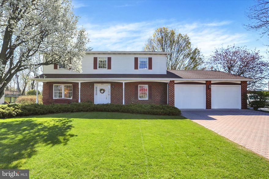 Nestled in the Shippensburg Area School District, this charming two-story home offers the perfect blend of comfort, space, and peaceful outdoor living.  Featuring 4 bedrooms and 2.5 bathrooms, this home is designed to accommodate everyday living and entertaining with ease.  The primary suite is a retreat, offering a private bathroom, a nook with two closets and cabinent area, providing ample storage and functionality.    The kitchen features rich cherry cabinets that add timeless appeal to this home.   Warm yourself by the warm brick surrounded gas fireplace in the winter and cool yourself under the shaded trees of the backyard in the summer.   Enjoy moments of joy in the spacious  backyard or relax on the swing under the covered porch.  The partially finished basement adds living space complete with an office with built in cabinets, a family room with gas fireplace and more storage space.  The home includes a 2 car garage with additional storage area and access to the backyard.  Don't miss your chance to view this home!