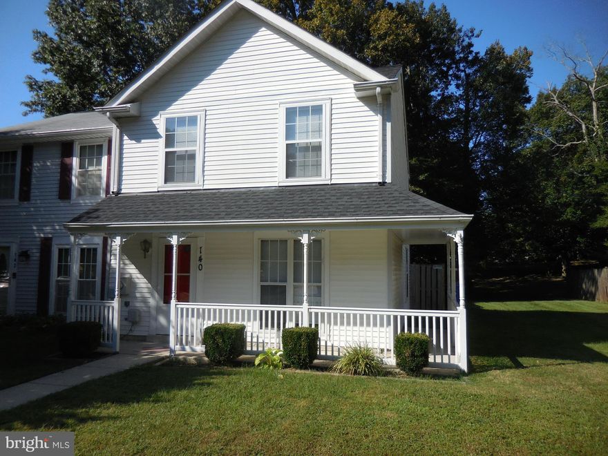 Beautiful end unit townhome in La Plata w/ fenced yard and front porch- shows well-available now!!!!! yard w/ trees and shed- EZ walk to playground!! 3 Bedrooms, 1.5 baths, washer and dryer,2 car assigned parking spaces- # 140******-convenient location.