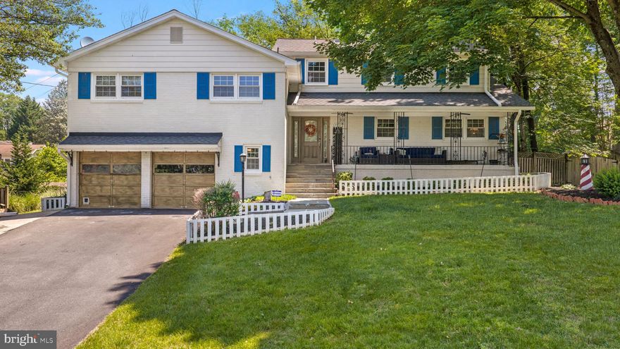 Welcome to this stunning 5 bedroom , 3 and a half bath split level in the highly desirable neighborhood of Colesville Manor. This neighborhood has no HOA and is beautifully tree lined. This homes has an over sized level back yard with gorgeous trees, and landscaping. Hop into your in-ground pool. Over half an acre with a fenced in yard, bring your fury friends, this home is ready. Sit on the large front porch and enjoy your morning coffee. When you step inside you are greeted by hardwood floors, a gourmet kitchen with granite countertops and an inviting sunroom over looking the back yard. Step down stairs to a totally finished rec room with loads of built in shelving, a bar and a fireplace. Travel up just a few stairs to 4 bedrooms and 2 full baths. Another few steps to the top and you will find a generous owners suite with a massive dressing room, a large bedroom, a generous bath with a walk in shower and soaking tub. There is also an office off the master. This home has it all. Come put your finishing touches on this beauty and make it your own! Sold as is.