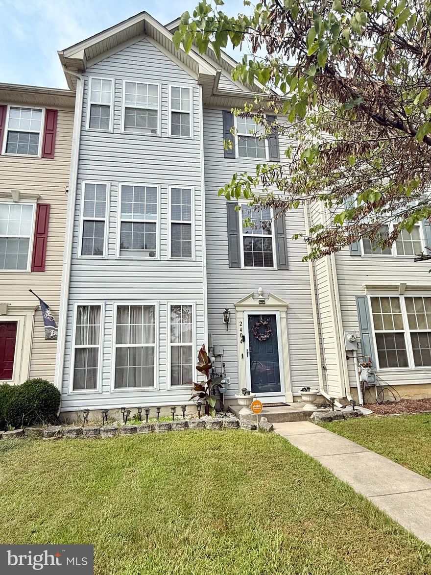 Back on the market! Great townhome in Edgewood! This home is just waiting for your personal touches. Roof repair has been completed, and WDI treatment/repairs have also been done.  Overall, in good condition, but in need of some TLC. 3 Full Levels- 4 Bedrooms and 2 1/2 Baths. A lot of square footage for the price.  Enter through the Basement, where you will find a Bedroom, a Recreation area that leads to the yard, and a rough-in for a third full bath. The 2nd level offers a large eat-in Kitchen with plenty of natural light, a Half Bath, and a spacious Dining/Living Room area that leads to a rear deck. The upper level has 3 Bedrooms and 2 Full Baths. The Primary Bedroom features a vaulted ceiling and a spacious walk-in closet.   There is a lot of living space in the home. There is even a backyard that can be fenced in for privacy. This is a tranquil townhome community near newer, sought-after schools.