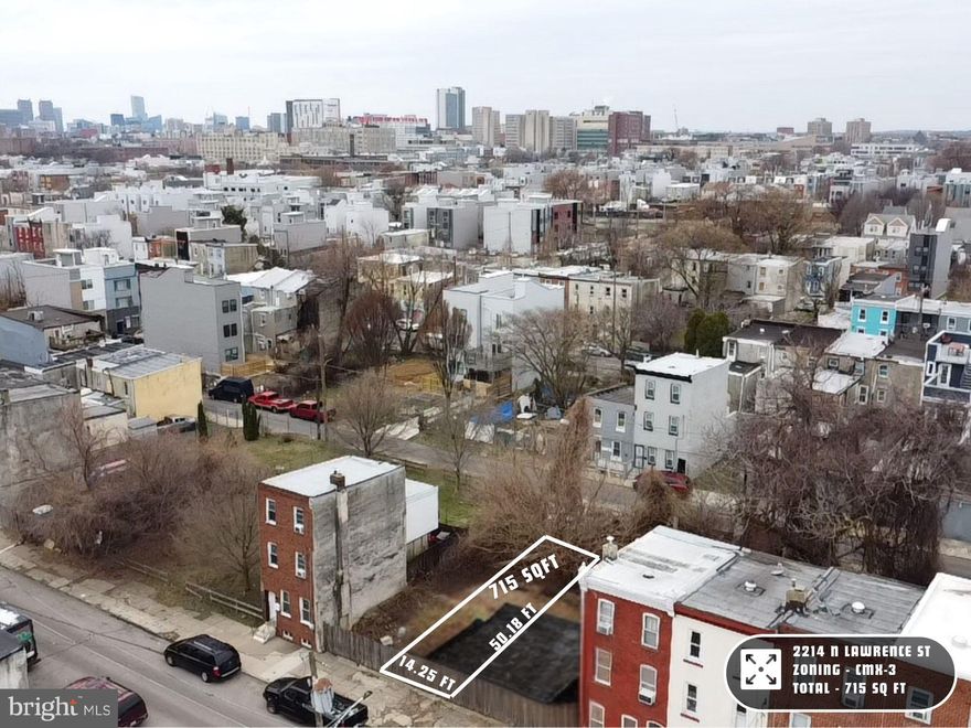 2214 N Lawrence St presents a prime development opportunity in Philadelphia’s rapidly evolving North Philadelphia market. This 14.25 x 50.18 buildable lot is ideally suited for commercial or mixed-use development, allowing investors to capitalize on continued neighborhood growth and increasing demand. With convenient access to public transportation, major roadways, and nearby amenities, the site offers a straightforward development opportunity with strong long-term upside in an emerging corridor.