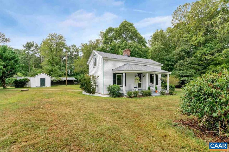 Charming 1850 farmhouse w/ wood floors (some heart pine!) , vaulted ceiling in kitchen, claw foot tub in bath & more on 20+/- acres (additional home sites also potential for diving into 2 10 acre parcels).   Farm features 7 pastures w/ 3 board oak fence, 150'x300' polo arena(could be converted to tennis courts), pony barn, main barn (10 12'x12' stalls, tack room, hot & cold water, wash stall, 6 back stalls) & show ring.  Come see the value & prime location between Charlottesville & Zion Crossroads w/ low Louisa County taxes.  Make this your forever farm!  See documents section for current info on septic etc.,White Cabinets,Wood Cabinets,Fireplace in Bedroom,Fireplace in Living Room