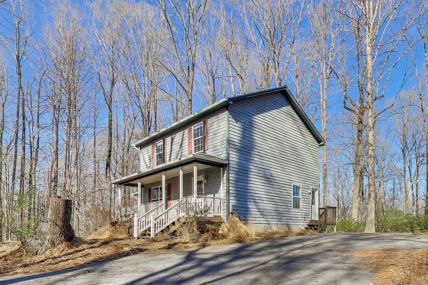 Just in time for Spring, this home on a private wooded lot in the heart of Prince Frederick is ready for it's next owner! It offers 3 bedrooms, 2.5 baths, and a finished basement, all on a 1 acre lot, tucked away from the road. Larger than it looks from the outside, the main level of this home home has an eat-in kitchen, dining room, living room with a pellet stove, and den with access to the back deck. Upstairs you will find a primary suite with a private bathroom, 2 guest bedrooms, a guest bathroom. The finished basement provides walkup access to the back yard. Outside you'll find a private wooded yard with a large shed for extra storage. This property is patiently waiting for someone to add some personal touches to the home and spruce up the yard for spring. The Roof, HVAC, and Well Pump were all replaced in the last two years. Located in central Calvert County, this home is only minutes from shopping, restaurants, and commuter routes to Washington D.C., Annapolis, and Northern Virginia. Comes with one-year home warranty!