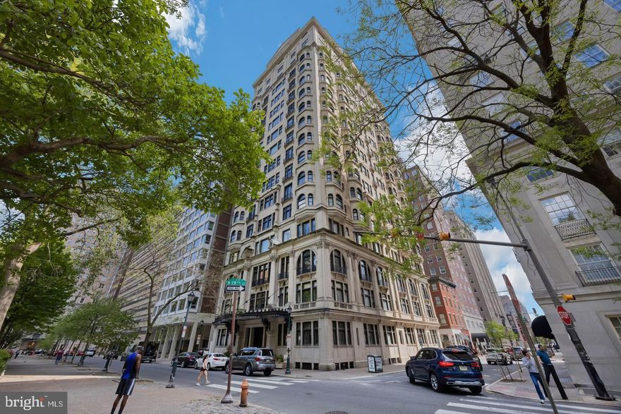 Welcome to 1830 Rittenhouse Square, one of Philadelphia’s most iconic and nationally recognized historic buildings. As the city’s first high-rise overlooking Rittenhouse Square, this rarely available first-floor residence offers a compelling blend of architectural character and modern livability.
This graciously proportioned two-bedroom, two-bath home features an effortless flow, ideal for both everyday living and entertaining. Timeless architectural details are complemented by refined updates, creating a space that is both elegant and functional.
Residents enjoy distinctive amenities, including a fitness center and Philadelphia’s only remaining attended elevator. For added convenience, the professional staff delivers all mail and packages directly to your door. With Rittenhouse Square essentially serving as your front yard, you are just steps away from the city's top restaurants, shopping, museums, and theaters, with easy access to the airport and major rail lines.
This is a rare opportunity to own a home in one of Philadelphia's most prestigious addresses.