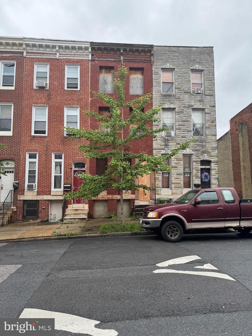 Investor Alert! Exceptional redevelopment opportunity in Baltimore City’s emerging Druid Heights community. This classic Baltimore rowhome is loaded with potential and ready for a full renovation. Permits have already been pulled per the owner, allowing investors and developers to hit the ground running.

Whether you are seeking your next fix-and-flip project or a long-term rental investment, this property offers tremendous upside potential and strong ARV possibilities. Bring your contractors, design ideas, and creative vision to transform this property into a standout residence.

Located in a neighborhood experiencing continued revitalization and growth, this property may also qualify for Baltimore City DHCD grant program TIF funds that can help offset hard construction costs. Opportunities like this do not last long — priced to sell quickly. Investors, bring all offers!
