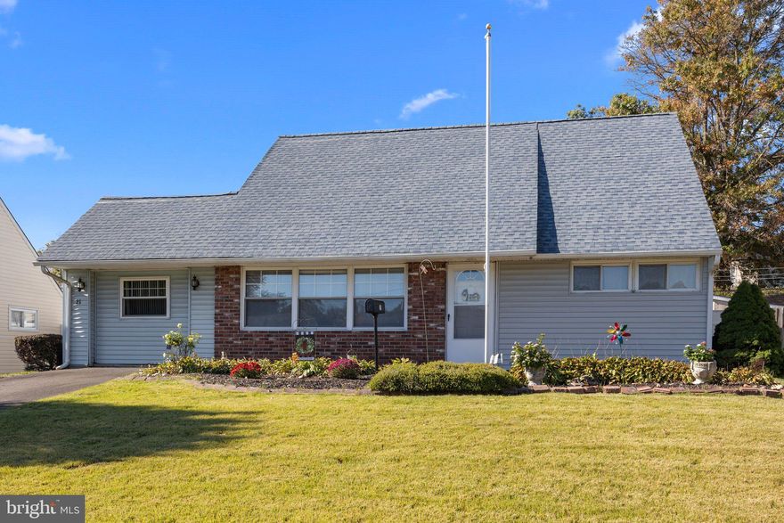 Charming Cape Cod home boasting over 1500 square feet,  4 beds and 2 baths.  The first floor offers a spacious living room, dining area and a beautifully remodeled kitchen, perfect for cooking and entertaining.  There's also a cozy family room with access to the outdoors, two bright bedrooms and a full bathroom.  Upstairs you'll find 2 additional bedrooms and another full bath providing plenty of space and privacy.  Step outside to a covered rear patio, ideal for outdoor dining or relaxation.  this home is perfect for both everyday living and hosting guests.
Upgrades include central air, newer roof and replaced sewer line.