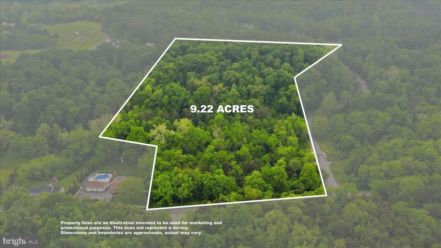 A rare opportunity in one of the easternmost and highly sought after areas of Frederick County! This 9.22 acre  property offers the perfect blend of privacy, seclusion, and convenience within a  community known for its prestige and spacious estate-sized lots. Enjoy peaceful surroundings while being just minutes from shopping, dining, and major commuter routes including Route 7, Route 50, and Interstate 81.

*Location pin is approximate as Bight cannot locate exact placement. See info under directions. 

Whether you envision building your dream home, creating a private retreat, or investing for the future, the possibilities here are endless.

The road maintenance agreement has been uploaded and is available for review regarding any fees that may be assessed as needed.