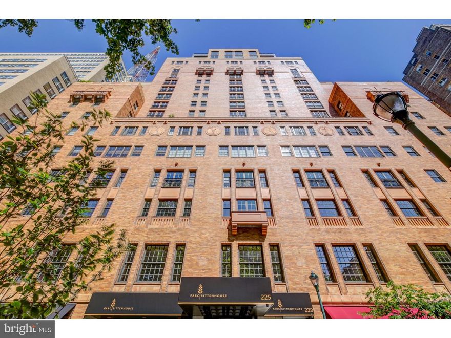 Junior one bedroom in Rittenhouse Square! This home features a kitchen with stainless steel appliances, granite countertops, modern cabinetry, and breakfast bar; marble bath with shower/tub combination and single vanity. There is a washer/dryer in the unit. Residents of Parc Rittenhouse enjoy 24 hour doorman and concierge, a state-of-the-art fitness center, rooftop pool club, media room, and garage parking below the building for an additional fee. Location is everything... Rittenhouse Square is ranked the 6th best neighborhood in North America by Places Rated Almanac. 175 restaurants and 199 retailers within a three block radius. Within close walking distance to the Market Street office corridor, The Avenue of the Arts and University City. 30th Street Station and Philadelphia International Airport are only minutes away.