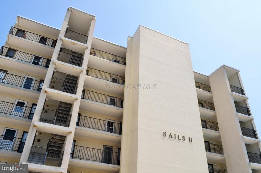 Large one bedroom 6th floor condo in north Ocean City, MD.  Over 700 sq. ft. with open living, dining and kitchen plus a private ocean front balcony.  Needs a bit of updating, but the space is great. Raised outdoor pool, a paddle tennis court and assigned parking.  Both north and south ends of building have walking paths to the beach.  Outdoor storage locker for all your beach toys.  The building has been lovingly maintained by the owners. 2017 GRI was $8390 with several weeks reserved by the owners.  Total yearly RE taxes are $2,977.11.  Rented through September showings only on Saturday between check out and check in times.