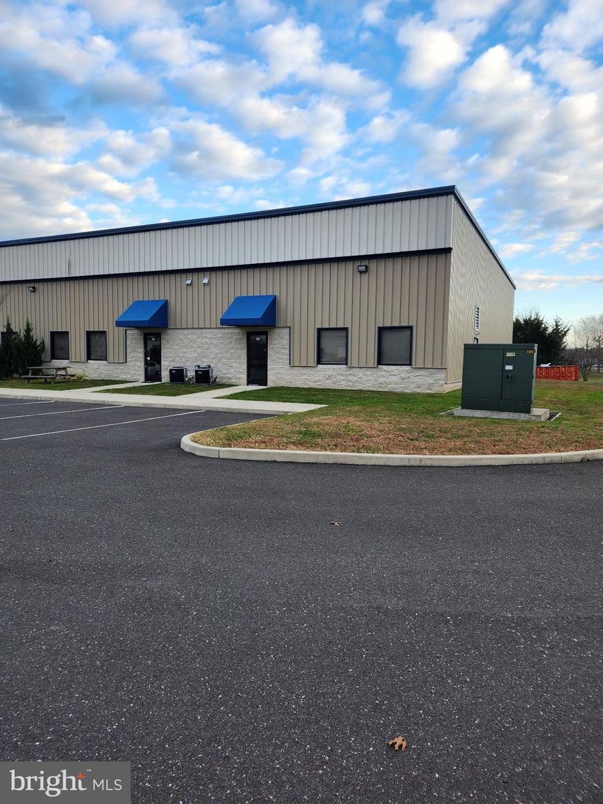1 Coleman Ct,Unit E&F  Southampton, NJ
Industrial Warehouse Building for Lease

Discover a well-maintained industrial warehouse located in Southampton, NJ. This versatile property offers a functional layout ideal for a variety of business operations. The building includes two private offices, two restrooms in the office area, and two additional restrooms in the warehouse, providing convenience for both administrative and warehouse staff. The office have Heat and A/C. The warehouse has heat. Parking is Unassigned

The warehouse space is ideal for storage, distribution, light manufacturing, or service-based businesses. Ample parking and easy access to major highways make this a prime location for your company’s next move.