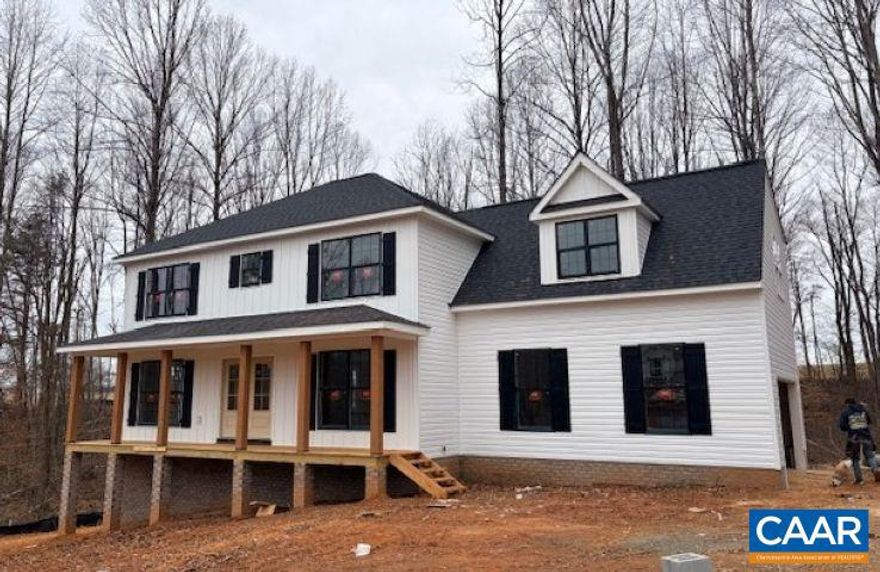 Spring Completion - The Magnolia Plan on 1.72 Acres in the NEW BYRD MILL RUN s/d is just 5 miles from I64. Interior Photos are a Similar completed home. This One includes a 2nd Floor Owners' Suite w/ 5ft Tile Shower, Main level Laminate Floors, Gourmet Kitchen w/ Stainless Appliances, 42" Wall Cabinets, Quartz Counters, Island w/ Overhang & Pendant Lights, Farmhouse Sink, Walk-in Pantry, Mud Room, Oak Stairs, attached garage, Full Length Front Porch w/ Wrought Iron Rails, Craftsman Style Shutters, Upgraded Siding Accents, Rear Deck, Double Front Door w/ Glass, 2-Zone HVAC & so much more! Contact Agent for Details about available closing cost incentives.