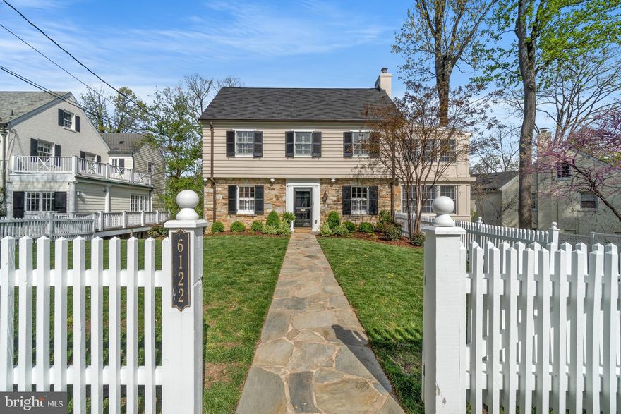 This stately home is located in the prime of Belle Haven! Boasting 5,000+ square feet this 1940’s classic has ownership in this alluring enclave. Known as the Sport Court House by the children in the neighborhood this is a one-of-a-kind example of the quality of life this community reflects- unlike any other in the Washington Metropolitan region.
The handsome three level addition blends in seamlessly while sited to overlook the 25-acre parkland/ running trail/ dog walk in the rear. The main level has an open yet traditional floor plan with a distinctive dining room, sun porch (think playroom, work-at-home office), study and open kitchen/ family room. The upper-level features 4-5 bedrooms including an oversized master suite with its own laundry, dressing room, spa-like bath and two additional full baths.
And there’s more… the lower level has a gym, an entire Costco Room with 2nd laundry, family room and guest suite. Every space you could possibly need now or in the future is here in this flexible, expertly-designed sanctuary