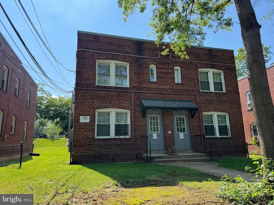 Great Opportunity! Two unit Duplex. Instant cash flow w/ 2nd floor unit rented!. Good Income producing property. Building is a two unit apartment (1 Bedroom & 1 Bath on each level). Total of 2 Bedrooms & 2 Baths. New kitchen cabinets, countertop and appliances, new bathroom, new flooring and new paint. Opportunity to live in one apartment and rent the other. Separately Metered Gas & Electric. Legal 2 Unit Bldgs. Not Subject to Rent Control. Conv to shopping, Public Transp (Benning RD & Minn Ave Metro Stations nearby), Park & Biking Trails (1 block).
