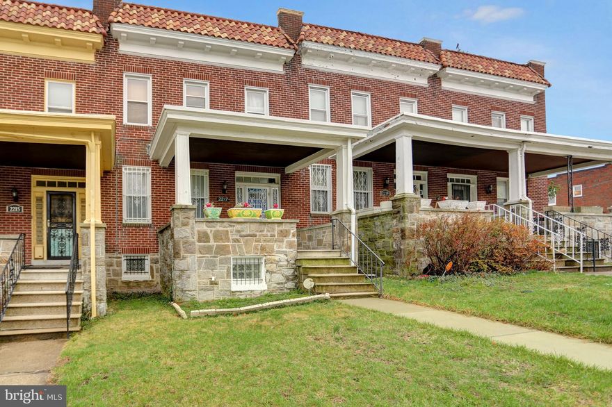 Multiple Offers - please submit your highest & best offer by 3/27 @ 9:00pm. Seller will respond by 8pm 3/28. Be a part of the renaissance going on again in certain parts of the city. This neighborhood has a strong association making things better - come see for yourself. Long time owner is ready for one level living & while cosmetics need to be addressed, the water heater was replaced 2017; new boiler in 2018; roof 2014; front & back porch roofs 2017; updated full bath & half bath. Beautiful hardwood floors, dual pane windows; parking in fenced back yard. Close to everything - schools, shopping, bus line, I-83. Being sold "as is" No FHA or VA. Seller needs to find home of choice.