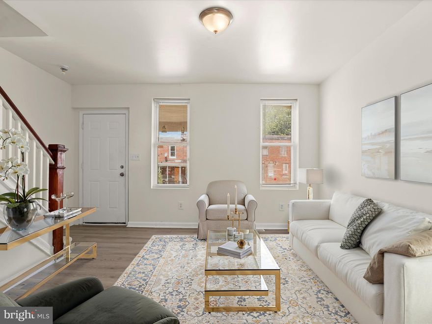 >> Immediate Availability >> $2,500 Credit Towards Closing Costs << >>This Solid Baltimore Row Home Qualifies for No Down Payment Assistance Grants—Making It A Smart Play For First-Time Buyers Or Investors > NO HOA < Step Inside To Gleaming Hardwood Floors, Fresh Paint and Sunlit Living Spaces That Feel Instantly Inviting. Upstairs Offers Three Spacious Bedrooms, New Carpet & A Stylishly Updated Full Bath. The Partially Finished Basement Adds Flex Space For A Rec Room, Office, Or Storage—Plus Laundry And Walk-Out Access to a Private Fenced Yard Built Cookouts with Family & Friends. Updated Systems, And On-Street Parking Round Out The Package. Minutes From Herring Run Park, Local Shops, Schools and Easy Access to  Major Commuter Routes (Walking Distance to MTA)—This Location Delivers Convenience Without Compromise.