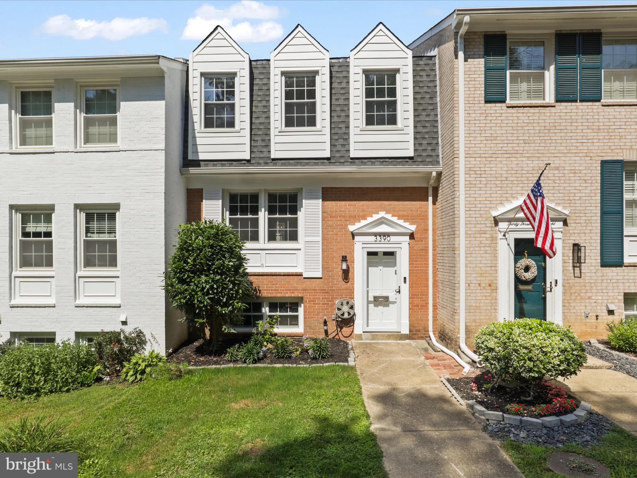 Welcome to this beautiful 3-bedroom, 2.5-bath townhome featuring a sunlit living room that flows into a spacious dining room and kitchen, perfect for hosting gatherings or enjoying family meals. The upper level boasts three generously sized bedrooms and ample closet space with built-in systems. The finished basement includes beautiful custom built-ins, a laundry area with utility sink, and abundant storage space. Step outside to a gorgeous TREX patio with canopy and lights, a fully fenced yard with a storage shed, perfect for entertaining and relaxation. Enjoy reserved parking right in front of the home and plenty of visitor spots. Enjoy peace of mind with all major upgrades already completed, including the roof, siding, gutters, HVAC, windows, and electrical panel. Centrally located, this home is just minutes from major commuting routes and close to shops and restaurants. Community amenities include two playgrounds, a swimming pool, basketball courts, and walking trails. Don't miss the opportunity to make this beautiful townhome your own and experience the perfect blend of comfort, convenience, and community in Strathmeade Square!