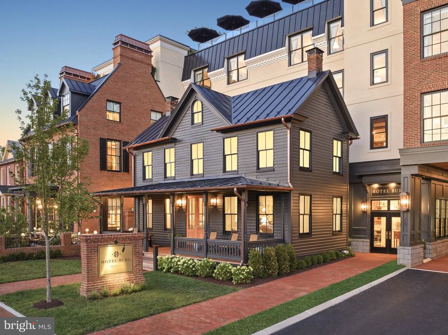 Introducing the final 2-bed, 2.5-bath condo at Hotel Burg — a truly unique carriage house residence that lives like a single family home.  With short term rental capability this exceptional unit is located in the heart of downtown Leesburg. Nestled within this elegant boutique destination that blends historic charm with refined modern design, this stunning condominium unit offers curated luxury living with thoughtfully designed spaces, high-end finishes, and exceptional privacy. Enjoy open-concept living, generous natural light, and architectural details that evoke a bespoke European sensibility, all just steps from fine dining, vibrant retail, and the cultural heart of Leesburg. Hotel Burg is more than a home — it’s a lifestyle rooted in the art of living well, where everyday comfort meets elevated design in Virginia’s celebrated wine and hunt country. Tours available 3/24, 3/25, 3/26.  **Estimated Delivery Late April / Early May 2026**