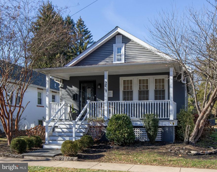 Welcome to this charming and thoughtfully updated bungalow in the heart of Doylestown Boro. An inviting open floor plan with sun filled rooms and gleaming hardwood floors showcases true Craftsman style…simple clean lines, hand construction and timeless details. Featuring a modern kitchen with custom cabinetry and soapstone countertops, a dining room with custom built-ins which frame a window seat, and a living room that utilizes more built-ins, which support the functionality of the room. You’ll discover a tasteful primary bedroom with a beautifully handcrafted built-in headboard and a stylishly tiled hall bath, as well as a second bedroom (or home office) all on this floor. Unfinished basement offers laundry and an opportunity for you to use it to fit your needs. Unfinished attic offers another opportunity for expanding your living space or storage. A lovely backyard patio is perfect for entertaining, grilling, stargazing and gardening. From the covered front porch to the cozy interior spaces, every corner feels welcoming.
This Boro location is just a short stroll to shops, restaurants, movies, museums, train station, the Courthouse and the many festivals Doylestown hosts, as well as the award winning Central Bucks School District. Move-in ready and full of character—don’t miss this Borough gem.