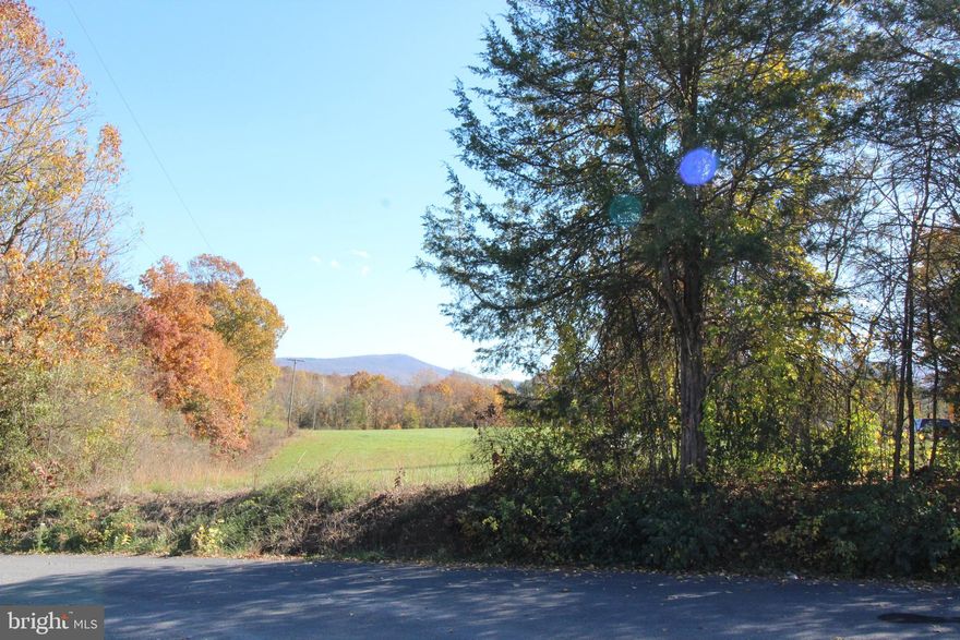Beautiful views of the Massanutten mountain!   Fronting on paved road within Edinburg town limits, this open building lot has town water & sewer hook-up availability.   Near town park, county library and convenience of down town or I-81 access.