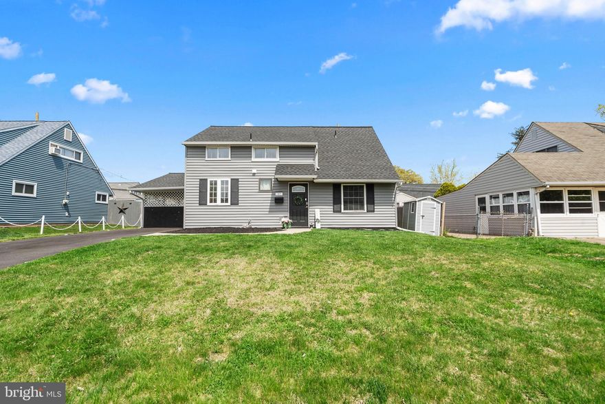 Welcome to this luxurious Cape-style home that truly has it all! With 3 bedrooms, 2 full bathrooms, and high-end finishes throughout, this beautifully reimagined property blends timeless charm with modern elegance — perfect for buyers seeking style, comfort, and turnkey convenience. Step inside to discover a stunning open-concept layout, ideal for everyday living and entertaining. The spacious living room boasts crown molding, new flooring, and a large picture window with views of the private backyard. Flow seamlessly into the designer kitchen featuring classic shaker cabinets, quartz countertops, tile backsplash, and stainless steel appliances. On this level you’ll also find two generously sized bedrooms with ample closet space and a gorgeous full bathroom, complete with ceramic tile, a walk-in shower, and a double vanity. But the true showstopper? The second-floor primary suite — a one-of-a-kind retreat with vaulted ceilings, exposed beams, dual walk-in closets, and a spa-like ensuite bath with a double sink vanity and laundry area. It's a space you simply won’t find anywhere else! Step outside to your private backyard oasis — complete with a fenced-in yard, spacious patio for summer entertaining and a cozy lounge area under the gazebo. It's the perfect outdoor retreat, ready for relaxing or hosting under the stars! Easy access to major highways, shopping, dining, and more — this home checks every box. Don't miss your chance to own this exceptional property — schedule your private showing today!