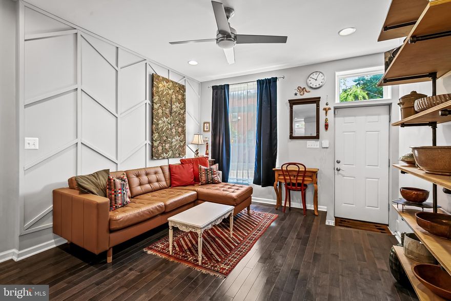 OPEN HOUSE CANCELLED. PROPERTY UNDER CONTRACT.  Old Goucher beauty on a quiet block. Convenient location close to Penn Station for MARC Train or Amtrak commuters to DC, Philly & NYC, Johns Hopkins, Bike lanes, public transportation and I-83 for easy access north and south. Foodie heaven close by with many acclaimed restaurants including Clavel, Faddensonnen, Sophomore Coffee, Dutch Courage, Motzi Bread and more! Absolutely gorgeous, completely renovated, end-unit townhome hosting design-inspired updates! The lovely living room boasts a custom decorative wall and gleaming hardwood floors. An inviting dining area with a sparkly chandelier is perfect for entertaining. The spectacular eat-in kitchen is adorned with granite counters, breakfast bar, exposed brick wall, ample bright white, soft-close cabinets, stainless appliances, gas cooking and pantry. There is a conveniently located main level powder room. On the upper level the primary bedroom has two large closets and en-suite bath with modern walk-in shower. Also on the upper level is a second bedroom including generous closet space, and a second full bath. On the lower level is a fully finished, 3rd bedroom or family room, third full bath and storage. Outside is a delightful patio inside a completely fenced rear yard. Easy on street parking!