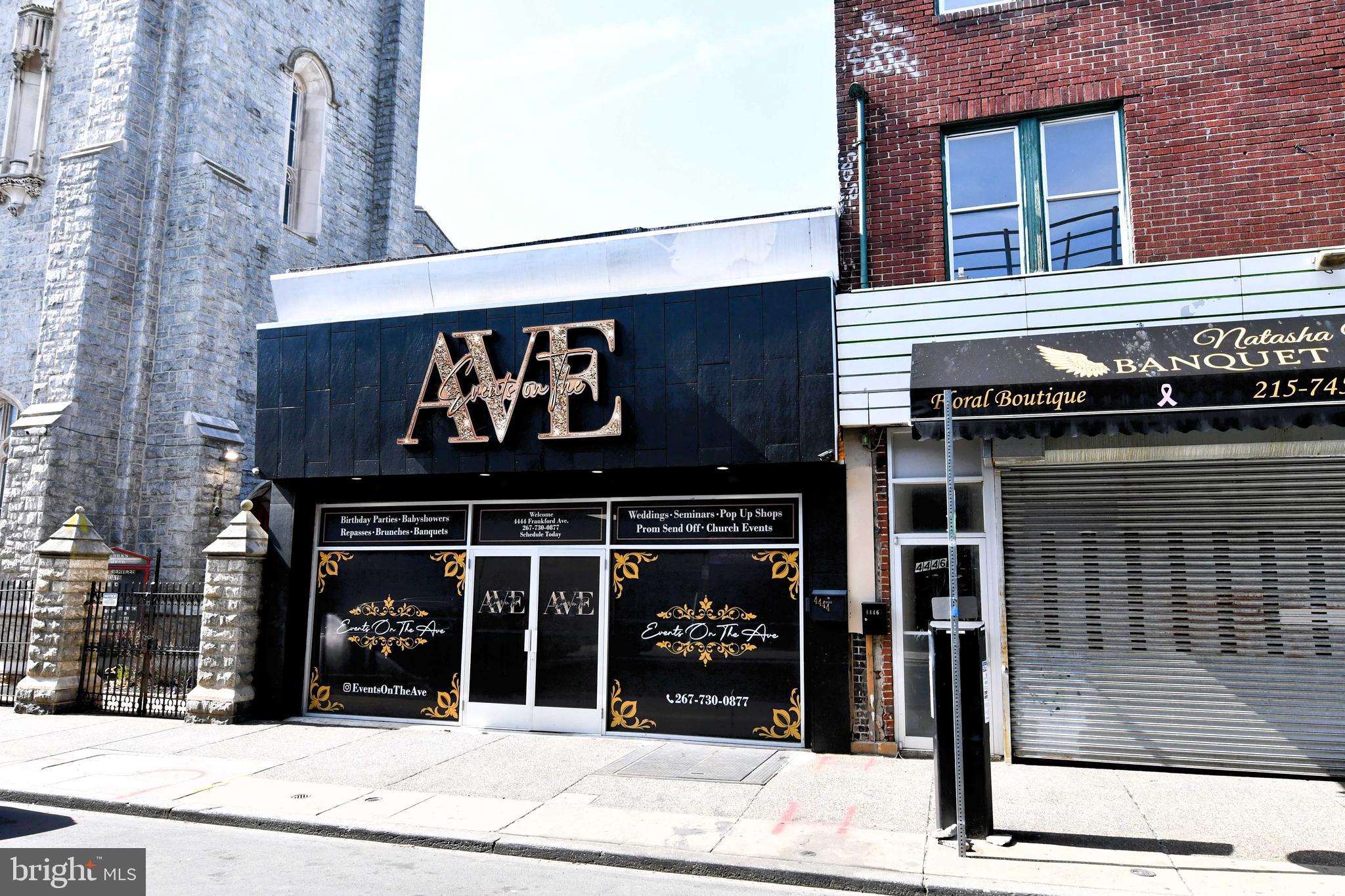 Introducing a truly remarkable investment opportunity that aligns perfectly with your esteemed investment philosophy and long-term vision. Welcome to 4444 Frankford Ave, is located in the highly visible business district in Philadelphia and heavy traffic road. Currently event planning & banquet business operates by a tenant w/long term lease generates steady monthly income. This one story building is nicely updated and meticulously maintained with newer roof and newer HVAC. This incredible property will be your approach to long-term investments and commitment to ethical values resonate with the core of opportunity. Your astute decision-making and focus on real estate, rather than stocks, make you the ideal candidate to seize this investment will make a meaningful impact on your business career and future assets