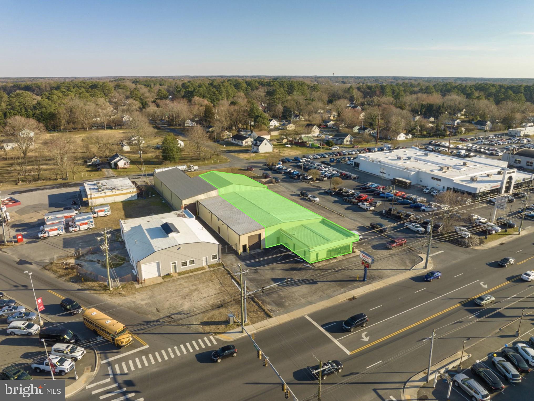 Ideal Leasing Opportunity Available! Office/warehouse building situated with frontage on the highly trafficked Route 13 corridor. Other configurations will be considered. The property offers a corner location at the intersection of N Salisbury Blvd and Cherry Way on the north side of Salisbury in the heart of the highly developed retail corridor. The building spans 17,240 SF and sits on 1.23 acres. The former home to JG Parks & Son diesel specialists, offers a new user office/retail space with ample warehouse and multiple points of grade level loading access. There are a total of 9 overhead doors. The retail portion of the building features an open counter/parts area, private offices, and a set of restrooms. The warehouse is divided into multiple sections with overhead door sizes ranging from 12 ft - 14 ft. The property is located in the County so there are no City taxes passed through to the tenant. Average daily traffic counts exceed 30,000 vehicles per day. This is a rare availability along the fully developed Rt 13 corridor among car dealerships, financial institutions, and other mixed retail/service users.