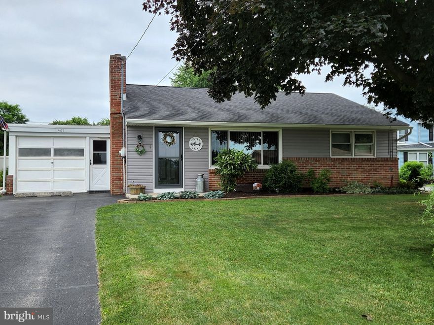 BEAUTIFUL 2 BEDROOM RANCHER ON A LARGE LEVEL REAR/SIDE LOT WITH MATURE TREES, POOL, LANDSCAPING. ONE FLOOR LIVING WITH UPDATED KITCHEN WITH NEW VINYL FLOORING CERAMIC TILE BACKSPLASH WITH ALL APPLIANCES INCLUDED. LARGE LIVING ROOM WITH NEW VINYL FLOORS AND FIREPLACE. LARGE  BEDROOMS WITH HARDWOOD FLOORS, NEWLY REMODELED FULL BATH, ATTIC AREA, CENTRAL AIR, NEW EXTERIOR  DOORS INCLUDING STORM DOORS HAVE ALL BEEN REPLACED RECENTLY. NEW ROOF AND SPOUTING. OVERSIZED I CAR GAEAGE WITH ADDITION ON BACK. READY TO MOVE IN. DON'T MISS THIS AMAZING PROPERTY !