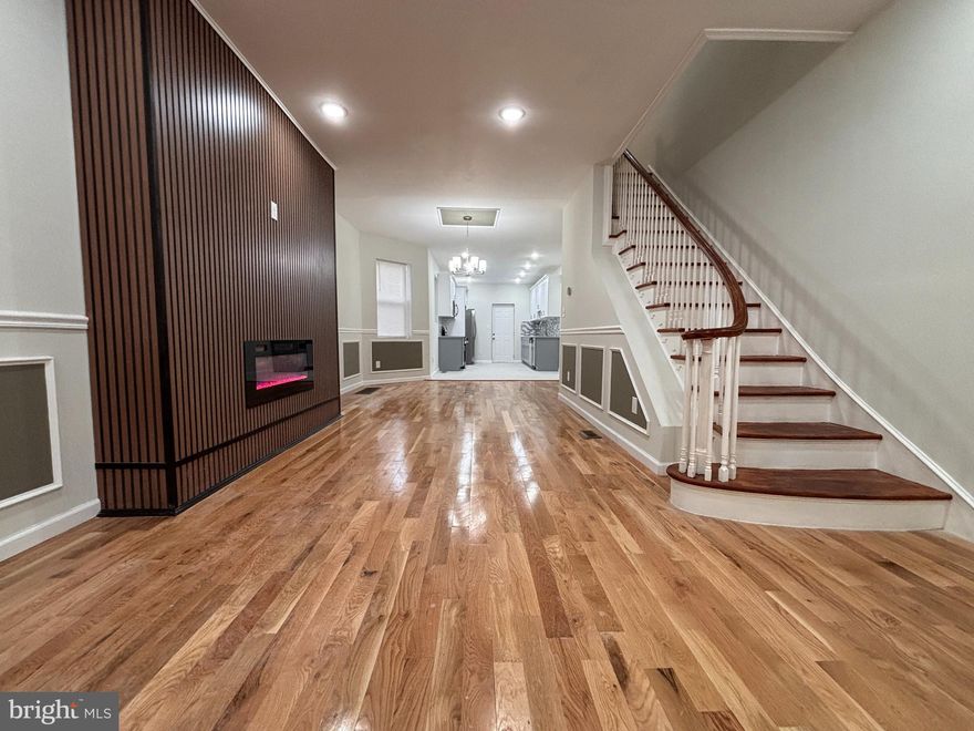 Stunning and fully permitted 4 bedroom and 2.5-bathroom home is now available for sale.  Welcome to your dream home in the heart of Overbrook. Upon arrival, you'll notice a well-kept block, The newly rehabbed residence which offers 4 bedrooms and 2.5 bathrooms, providing ample space for comfortable family living.  As you enter, are welcomed by a formal foyer with closet for all you and your guests. Then, step into the living room with open layout flowing seemingly from living room into the dining room with fireplace and then into a modern state of the art kitchen featuring quartz counter tops and stainless-steel appliances with modern backsplash, with the door leading to a private backyard.  Next, 4 bedrooms, 2 full bathrooms upstairs. A master bedroom with its an ensuite bathroom.  3 more bedrooms and Hallway bathroom with European tile.  finally, a half bathroom and finished basement perfect for entertaining friends and family. Could it get any better though? It does! This home also has a new HVAC system, plumbing, Electrical and new roof with warranty. This house is conveniently located from shopping dinning parks and schools. This home combines contemporary elegance and comfort making it a must-see property. Don't miss the chance to make this stunning house your new home.