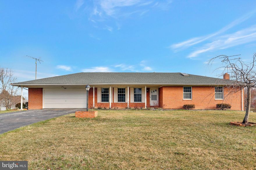 Gorgeous brick ranch on 1 acre in a quiet neighborhood.  Tons of privacy! This home has so much to offer!  Excellent location near rt 9 and the VA.  This home has recently been updated with new carpet and tile, updated bathrooms, and freshly painted.  The upstairs 4bedrooms are conveniently located off of the main living area. Three share a hall bath, the master bedroom has a private bath.  The downstairs has an additional bath and tons of living space...(1430 sqft)....storage space, an outside entrance, and a woodstove.   This space could easily accommodate additional bedrooms and a downstairs den.  You will love the huge laundry/mudroom with entry from the garage.  Tons of storage in the laundry room.  You can access the kitchen and back patio through the laundry room.  The back patio is cement and has a sunsetter awning installed for added comfort and outside enjoyment.   The heat pump is 3 years old, the roof was replaced in 2015, two water heaters are installed, and a security system.