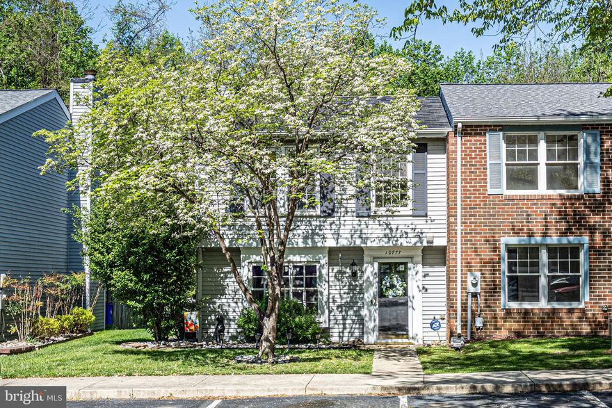 Offer deadline Saturday May 3rd 7pm. Seller will review and reserves the right to accept offers prior to please notify agent of intent to submit offers, thank you. This 3-bedroom end unit townhome is ready for you to move right in with updated ceramic tile and brand-new carpet throughout. The Thompson Creek replacement windows with custom shades and new French doors with between glass blinds open to a lovely brick patio and fully fenced yard with storage shed backing to the trees of Hammond Park! There is a powder room off of the entry foyer for guests adjacent to a large open kitchen with a sunny box bay window, recently updated stainless-steel appliances, a large pantry and an open pass through over the sink to the living area. There you will find a beautiful wood burning fireplace with a blower for added heat, a brick hearth and a full wood mantle. A new whirlpool washer and dryer set with removable agitator are also located on this level as well as a coat closet and under stairs storage. A good-sized linen closet sits atop the stairs while the primary bedroom with dual closets runs across the back of the house overlooking the yard and woods. An updated full tub and shower bath is located between the primary and the two front bedrooms. There is yet more storage space in the attic via the pull-down set of stairs. All of the many clothing racks and shelves in the house have been upgraded from metal to sturdy solid wood. The interior doors have also been upgraded. A 1 YR home warranty is included covering all major appliances, HVAC, HWH, plumbing and electric for only a $100 deductible. Window warranty is transferrable. Parking is assigned in this cul-de- sac location with an entrance to walking paths, playground, exercise trail, tennis and more. Join the waitlist for nearby Hammond Park Pool’s 2025 season and spend your evenings at the shops and restaurants of Maple Lawn. Enjoy playgrounds, picnics, fishing and non-motorized boating at Scotts Cove, Rocky Gorge Reservoir about a mile away. The neighborhood of Leishear Village is conveniently located just off route 29 in Howard County, almost exactly midway between DC and Baltimore via route 95.