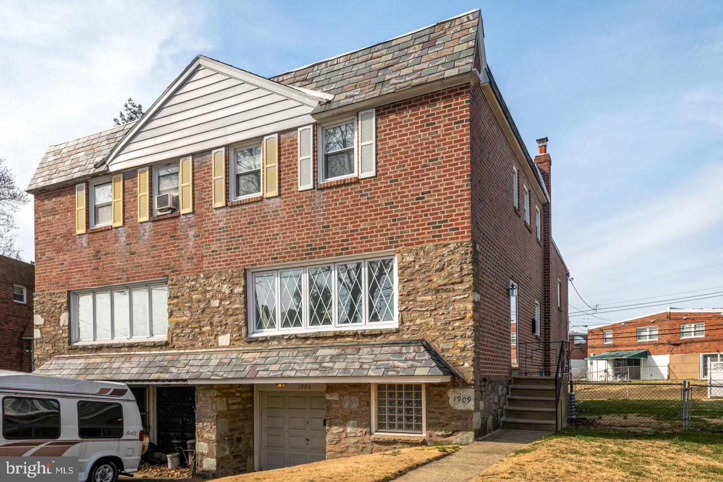 Welcome home to this massive and unique 4 bedroom, 2.5 bath, twin split-level that's situated on a quiet street in the sought after Bustleton section in N.E. Phila.   Enter into very spacious and bright living room and immediately notice the gorgeous original hardwoods that carry t/o the entire home, on to the formal dining room to the large eat-in kitchen that offers plenty of cabinetry, an abundant amount of counter top space, built-in appliances, and overhead lighting. The second level offers 2 generous size  bedrooms both have ample closet & storage space, ceiling fan light fixture, and an updated  3-piece hallway bathroom. The upper level boast a large master bathroom with master bath, huge walk-in closet, and the 4th bedroom with ceiling fan light fixture. The lower level features a fully finished family room with half bath, sliding glass doors to the extensive private and completely fenced in front and side yards, and a separate laundry room with all the amenities.  Additional features include close to top-notch schools, all major highways, public transportation, and shopping.  Make your appointment today!