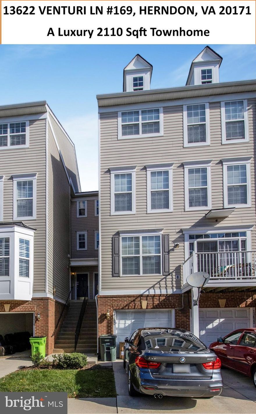 Welcome to 13622 Venturi Lane in Coppermine Crossing. Over $35K worth of recent upgrades! This is a large 2110 sqft (1642 Above grade + 468 recroom), 3 Bedroom, 2.5 Bathroom Townhome, drenched with Natural Sunlight throughout, with newer Hardwood Floors on three Levels and Luxury Vinyl flooring in the rec-room basement . The spacious Kitchen boasts Stainless Steel Appliances, Granite Countertops, and a Pantry Closet. The Main Level features an open layout with a Gas Fireplace and spacious Balcony overlooking green common area (Not backing to other homes). The 4th Level Primary Suite features Tray Ceilings, an oversized Walk-in Closet, Spacious Bathroom with Dual Vanities, Walk-in Shower & Separate Soaking Tub, and spacious Laundry Closet with storage.  The house features 1 car attached front load garage with driveway for 1 additional car. Other upgrades include: Built in Central vacuum for all the levels, Fresh Paint throughout the house, newer upgraded wood floors on all levels, LED Lights on main level. The house has two zones HVAC System with a Newer 2017 Lennox and Bryant AC Unit and upgraded storage/work space in the garage. 

This community features a Basketball court, Playgrounds, Walking trails, and many more amenities. Conveniently located 1 block away from the Coates Elementary School & walking distance to the Silver Line Metro station and Clocktower Shops & Restaurants, 1/2 a mile from Route 28, Toll Road, and Fairfax County Parkway. Low condo fee. A true MUST SEE JEWELL!