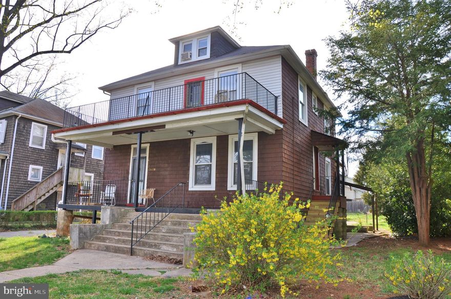 Wonderful opportunity to renovate on a lovely tree lined street. House is now two apartments but could be put pack to one single family house.  Being sold as is.  Make this house great again!
