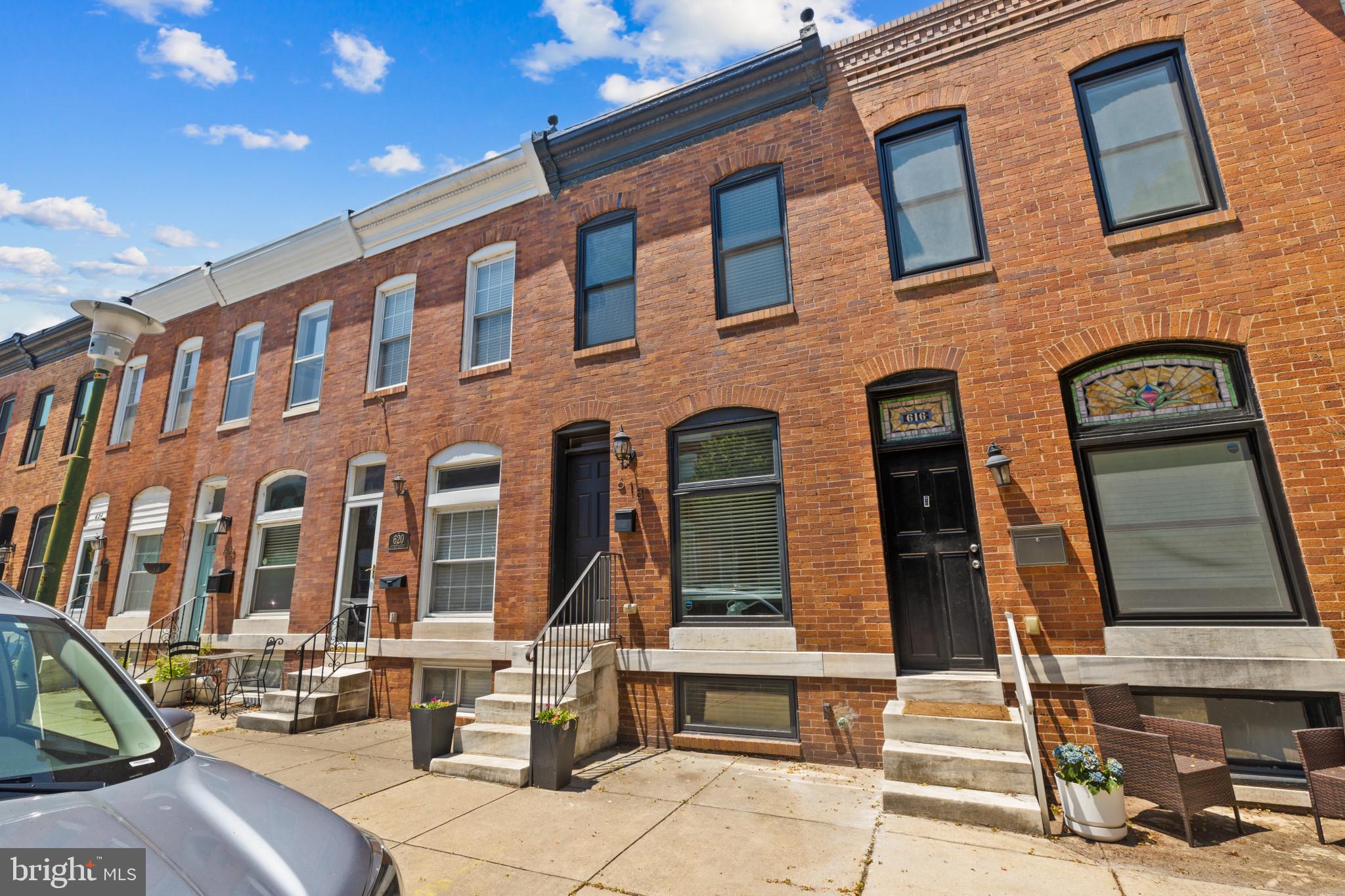 Don't miss your opportunity to own this charming house on a gorgeous tree-lined street in the heart of Canton just steps from Patterson Park. 3 bedrooms total with a huge finished basement that holds the third bedroom and full bathroom. Hardwood flooring throughout, exposed brick and a stunning roof deck with amazing views. House was originally remodeled in 2014 and since then the hot water heater, dishwasher and washer/dryer have been replaced. The house is in excellent condition and ready for it's new owner!