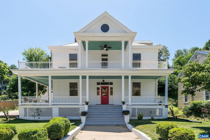 Motivated seller- partial owner financing is possible  Amazing opportunity to own a piece of Scottsville history. This stunning residence has unlimited possibilities, including a grand downtown home. Showcasing original period architectural details, original hardwood floors, and double porches that overlook the downtown area. Finish the spacious walk-up attic into a private owners suite. Beautiful mature landscaping. The unfinished, original carriage house provides potential for expansion and/or a Main Street office space. Enjoy being able to walk to everything Scottsville has to offer, local brewery, bakery, coffee shop, restaurants, library, Van Clief nature area/walking trails, and the James River public access.,Marble Counter,Painted Cabinets,Tile Counter,Fireplace in Den,Fireplace in Living Room