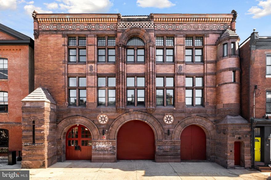 *Parking is available in the secure/gated garage* 29 newly constructed apartments with no two being the same.    An incredible dogwood tree the Firehouse building was designed around blooms directly out your window in the spring.  Unique features throughout the different units in the building include: Private roof decks, balconies, arched windows, 20 foot ceilings, hand crafted metal spiral stairs, a restored fireplace, handcrafted shelves from original firehouse beams, exposed walls, cozy nooks carved out of the tourets on the building facade you've never seen anything like it. Each unit features sleek dark matte kitchen cabinets, quartz countertops, a stainless steel appliance package and a full-size stacked washer and dryer. Enjoy the stunning common features of the Firehouse community that include a massive green roof deck, 2nd floor exterior common area, secure storage room, bike storage and a package room. The rear of the building features a gated parking garage with spaces available for rent on a first come first served basis. Pet Friendly! Photos of similar unit