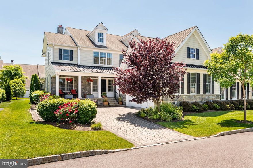 Welcome home to this highly desirable twin carriage home in the sought-after Liseter community of Newtown Square.  Step inside to an airy two-story foyer highlighted by a graceful, curved staircase with upgraded wrought-iron spindles and hardwood floors throughout. The open main level is thoughtfully designed for both everyday living and entertaining, featuring a private office, an elegant dining room with crown and chair rail moldings, and a dramatic family room with a gas fireplace and ceiling fan. This space flows seamlessly into the gourmet eat-in kitchen, complete with beautiful cabinetry, stainless steel appliances, quartz countertops, a spacious center island, and a dry bar just off the kitchen with a beverage refrigerator, perfect for entertaining. The separate pantry features custom shelving, offering both beauty and function. Just off the breakfast room, sliding doors lead to a Trex deck, the perfect spot for al fresco dining or relaxing outdoors. A powder room and attached garage complete the main level.
The second floor offers three bedrooms and three full baths. The spacious primary suite features a walk-in closet with custom California Closets and a luxurious bath with a large frameless glass shower. Each additional bedroom includes its own private full bathroom and walk-in closet, providing comfort and privacy for family and guests alike. The finished basement is impressively large and includes a half bath, offering endless possibilities for recreation, a home gym, or additional living space. The extended two-car garage provides ample room for storage. Timeless exterior details include a charming bluestone side porch, a covered front porch, and the rear Trex deck—making entertaining a breeze. This home has been meticulously maintained and is truly immaculate.
The Liseter community offers exceptional, country club–style amenities including a clubhouse with fitness center, tennis and pickleball courts, bocce ball, an infinity-edge pool, open-air pavilion, scenic walking trails, and a 6,000-square-foot award-winning barn for social gatherings. Ideally located next to the prestigious Episcopal Academy and just minutes from the vibrant towns of Wayne and Newtown Square, with Whole Foods and the popular shops and restaurants of Ellis Preserve nearby. All within the highly regarded Marple Newtown School District.