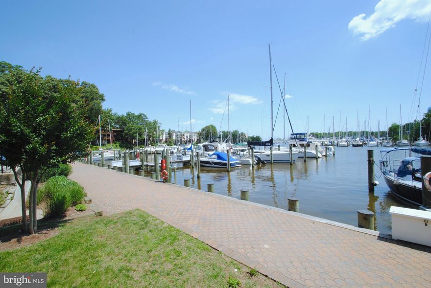 Live the waterfront lifestyle! Beautiful waterfront community with private water access. 30ft boat slip included (18K added value) with this second floor end unit! Beautiful hardwood parquet floors refinished, new carpet in the bedrooms and new flooring in the kitchen and foyer. Updated lighting and all new paint. New HVAC with 10 year warranty installed 6/19. Marina with kayak storage and quiet waterside promenade for evening chats by the water. Walk to all of what Eastport and Annapolis have to offer!! All assessments are paid in full by owner, 15K value to Buyers. Condo fee covers all gas-heat and cooking, refreshing waterside pool, basic cable and all exterior maintenance including landscaping! The tax assessed value includes tax ID 020680590101073 separately deeded boat slip.