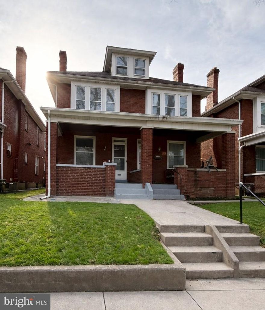 Well-maintained brick semi-detached home blending classic character with thoughtful updates. This spacious property features hardwood flooring throughout much of the home and a renovated kitchen with cherry cabinetry and Corian countertops.

Recent improvements include new carpeting, updated flooring, and fresh paint, giving the home a clean, move-in-ready feel. Major updates include a new roof (2023) and new water heater (2024) for added peace of mind.

The clean, functional basement offers excellent utility space and includes a half bath, separate shower area, laundry, utility sink, and two additional storage rooms, providing plenty of flexibility for storage or workspace.

The third floor offers flexible living space ideal for a potential fourth bedroom, home office, or bonus room.

Outside, enjoy a fenced backyard perfect for relaxing, entertaining, or outdoor activities.

With solid brick construction, recent updates, and versatile living space, this well-cared-for home is ready for its next owner.