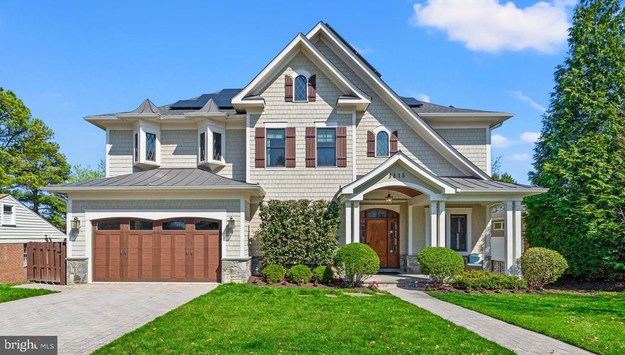 Welcome to 3415 N Edison St, a spectacular residence situated on a13,300 sq ft lot, offering a perfect blend of luxury, comfort, and sustainability. This light-filled home features 5 bedrooms and 5.5 baths, across 3 beautifully finished levels, with high end upgrades making this home better than brand new.  Tree top screen porch with heaters, solar panels, outdoor sauna and hot tub, custom closet systems, custom window treatments and an EV charger in garage are just a few of the highlights of this home. Oh and don't miss the instant party in the basement from the disco ball!

As you step inside, you'll be captivated by the elegant hardwood floors and the inviting open floor plan. The gourmet kitchen is a chef's dream, equipped with top-of-the-line Wolf range, new sleek quartz countertops, and rich cherry cabinets, and a large island for guests to gather. Open the french doors in the kitchen and you can enjoy a fabulous screen porch overlooking an expansive back yard. The main level offers a flex room that currently serves as an office but can easily adapt to suit your needs as well as a spacious dining room and a swanky lounge area. 
The upper level features a spacious primary suite complete with a gas fireplace, two generous walk-in closets and a luxurious spa-like bathroom featuring his and her vanities. Each of the three additional upper-level bedrooms is ensuite, providing added privacy and convenience for family and guests. The laundry room is conveniently located on the upper level near the bedrooms. The expansive basement is perfect for entertainment and leisure, offering a dedicated game space, a home gym, and a guest bedroom with its own ensuite. 
For those who appreciate wellness and relaxation, this home boasts a sauna and hot tub, creating your own retreat right at home. Step outside to enjoy your expansive backyard, perfect for outdoor entertaining or simply enjoying the tranquility of your surroundings. The screened porch, deck, and patio provide numerous options for alfresco dining or unwinding in the fresh air. 

Eco-conscious buyers will appreciate the EV charger and solar roof panels, which offset electricity bills considerably, making this home both luxurious and energy-efficient.
This property is located within the highly sought-after Discovery Elementary, Williamsburg Middle School, and Yorktown High School pyramid.

Don’t miss this incredible opportunity to own a remarkable home in Arlington that combines luxury living with modern conveniences. * OFFERS DUE TUESDAY 3PM*