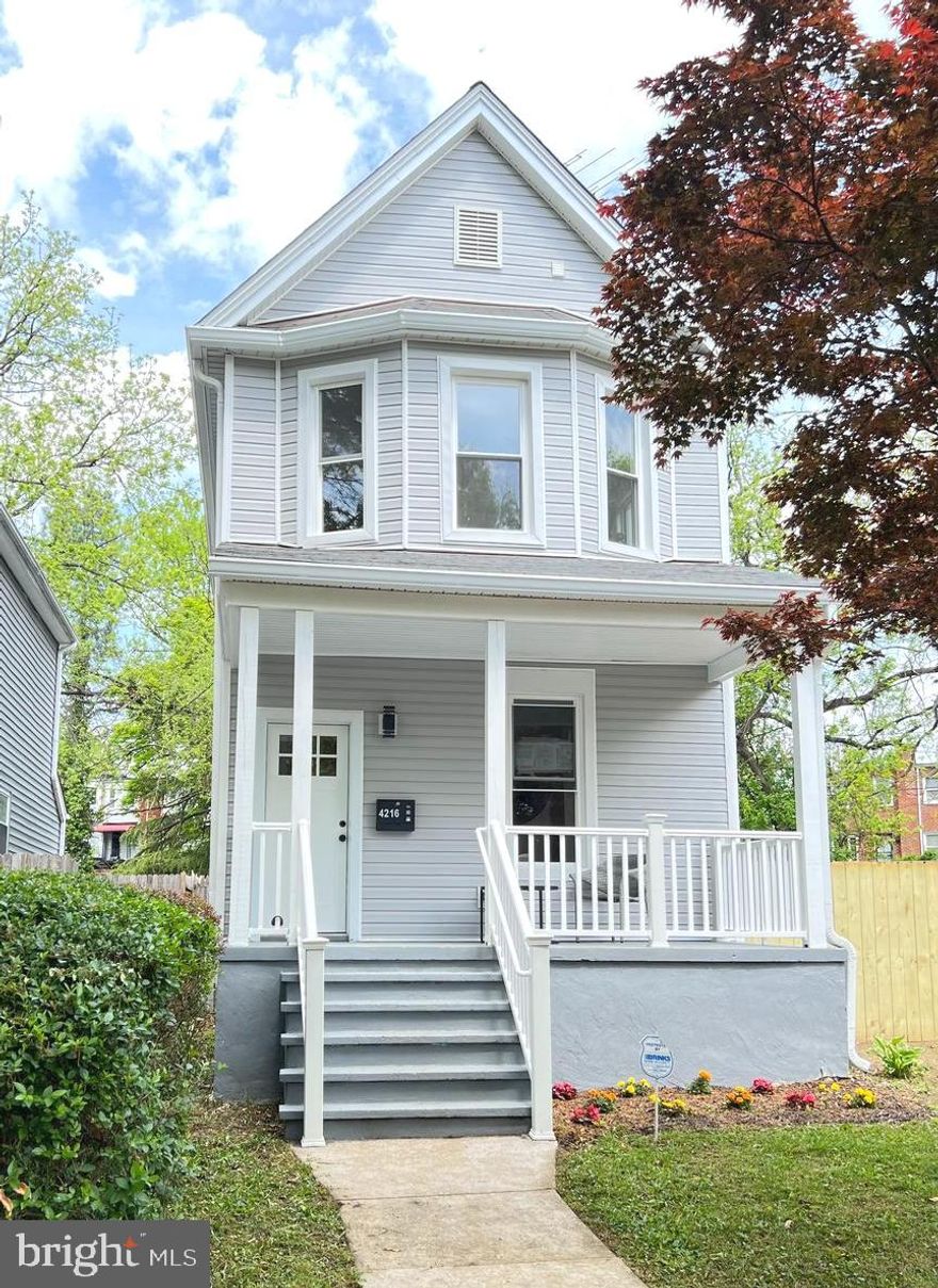 Fully Reimagined 3-Level Luxury: 4BR/3BA with Private Walk-Out.  Welcome to 4216 Vermont Avenue-a masterclass in modern renovation.  This detached single-family home has been transformed from top to bottom, offering 3 finished levels, high-end designer touches, and the total privacy of a detached home with NO HOA.  
Main Level: Contemporary Elegance.  The open-concept main floor is anchored by a stunning chef’s kitchen featuring premium quartz countertops, a custom backsplash, and an island prefer for entertaining.  This level includes a versatile 4th bedroom and a full designer bathroom-offering the perfect setup for a guest suite, main-level living or a quiet home office.  The dedicated laundry room is also conveniently located here.  
Upper Level: The Private Retreat.  The second floor boasts three spacious, sun-drenched bedrooms.  The primary suite is a true sanctuary with its own spa-inspired private bathroom, while the additional bedrooms share a sleek, modern hall bath with high-end fixtures.
Lower Level: Versatile Living with Private Entrance.  The newly finished basement offers a rare private walk-out entrance directly to the backyard.  This polished waterproofed space is a blank canvas-perfect for a high-end media room, a quiet home gym or a creative studio.  
Total Peace of Mind.  This renovation focused on the core systems to ensure years of worry-free living:  All New Mechanicals: New HVAC system, new plumbing, new electrical and a brand-new hot water heater.
Modern Upgrades: New windows and doors throughout.  
Exterior:  The property features a brand-new roof on the oversized shed, perfect for secure storage or a workshop.
Outdoor Living & Private Parking.  The brand-new fenced backyard is your private urban oasis, ideal for summer cookouts and relaxation.  The rear fence is designed to open providing the rare luxury of secure off-street parking in your own private yard.  Welcome home.