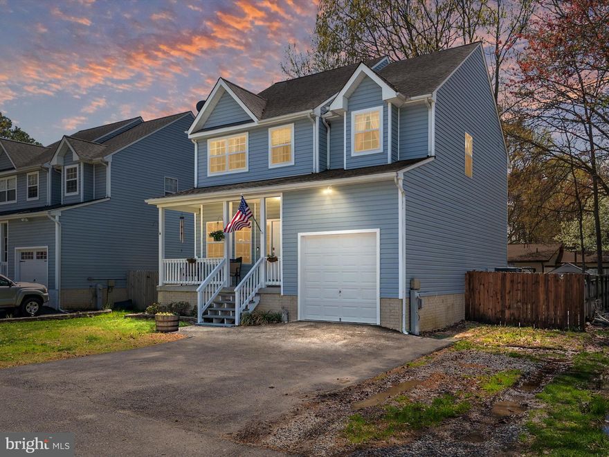 Built in 2007, this Colonial equipped with 9ft ceilings is ready for you to call it "HOME!" With Quartz counters, Newer appliances and fenced in backyard. Primary suite with attached full bath, walk in closet & dual sinks. Parking is no issue with the one car garage & paved driveway. Located in a water oriented community loaded with amenities! The sandy beach with netted area for swimming, the waterfront picnic areas to host a fun summer day with your loved ones with multiple community playgrounds. The community pier is the perfect place to fish, catch crabs and enjoy the Chesapeake Bay! Launch your jet ski's kayaks & water toys from the community boat ramp. This home is eligible for 100% financing & no downpayment program. Any Questions? #JustaskNicki ***OPEN HOUSE SUN APRIL 27TH 3-5pm***