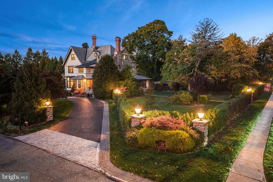 Look no further! This beautifully restored and renovated 1900's Victorian masterpiece majestically sits on a breathtaking, flat lot in coveted North-side Bryn Mawr, within easy walking distance to renowned schools, trains, shopping and restaurants, clubs and endless recreational opportunities. Stunning features include fabulous original hardwood floors throughout the entire home, incredible millwork, moldings and architectural designs, all in perfect condition, high ceilings with new sun-filled windows, updated electric, plumbing and systems, gracious entry with fireplace, welcoming living room,  dining opening up to a peaceful covered porch and surrounding gardens,  large family room opening up to a bright, custom- designed white Baroni kitchen with Subzero refrigerator, 6-burner Wolf range with griddle and double ovens, 2 dishwashers, microwave drawer and designed fixtures, spacious new mudroom, laundry room and powder room off of the family entrance,  stately primary suite with incredible bay turret windows, fireplace, renovated marble bathroom and large walk-in cedar closet, 3 additional generously sized 2nd floor bedrooms with a timelessly renovated Devon- tiled hall bathroom with frameless glass shower, 3 additional 3rd floor bedrooms with an additional renovated white bathroom and an expansive, dry, partially finished walk out basement that  currently accommodates a gym, media area and lots of storage. This treasure won't last long!