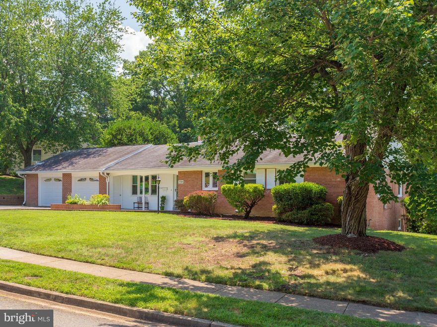 Spacious 5BR, 3BA, rambler on corner, cul-de-sac lot w/oversized 2 car garage. Large deck off DR w/steps leading to pet friendly fenced back yard. Gleaming hard woods on main level. New carpet on walk-out lower level. 2 wood burning fireplaces. New HVAC. Fresh paint thru-out. Popular West Springfield pyramid. Too many upgrades to mention. Must see.  1 block to bus; easy commute to metro.