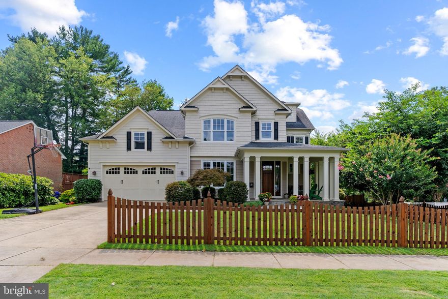 Beautiful Craftsman Home on Corner Lot | 4 Finished Levels | 6 Beds | 5.5 Baths | 1 Office | 2 Sitting Rooms/Dens | 10,214 Sf Level Lot | Landscaped Yard | 2 Car Garage | Driveway Parking | 

Welcome to this home designed by renowned Studio Z Architects and meticulously maintained by its original owner. This residence blends timeless craftsmanship with modern convenience across four finished levels.

From the inviting covered front porch, step through the custom wood front door into a gracious entrance hall. The main level boasts 9’ ceilings, hardwood floors, oversized windows for amazing natural light, and a flexible layout. The stunning great room features a coffered ceiling, marble-surround gas fireplace, built-ins, breathtaking sunset views, and it flows seamlessly into the kitchen.  The gourmet kitchen showcases custom cream and black wood cabinetry, granite countertops, a large island with seating for four, a separate table area, and stainless steel appliances, including a Wolf 6-burner cooktop, Sub-Zero refrigerator, and a double wall oven.  Direct access to the rear deck with a built-in gas line for grilling makes the home perfect for entertaining. The separate dining room with white wood paneling and nearby dry bar adds a touch of refined elegance.

Also on the main floor: a cozy den/sitting room, separate office with French doors to a balcony, mudroom with built-ins and closets, and a tucked-away powder room. Smart design touches throughout the home include solid wood doors, recessed lighting, central heat & A/C with dual zones, and a built-in WiFi speaker system in key living spaces.

The first upper level features an expansive primary suite with gas fireplace, two walk-in closets, and a luxurious en-suite bath with Jacuzzi tub, double sinks, and multi-head shower. Three additional bedrooms include one with an en-suite bath and two sharing a Jack & Jill bath with separate vanities. A separate sitting room/den and large laundry room with full-size washer/dryer complete this level.

The second upper level includes a large 5th bedroom with its own en-suite bath.

The lower level offers two large recreation areas, a 6th bedroom with en-suite bath, access to the rear yard, and a spacious unfinished room perfect for a gym or storage.

Outside, enjoy a newly stained cedar fence, a serene rear deck, mature landscaping great for privacy, a 2-car garage with mudroom access, and additional driveway parking.

Outstanding location with very easy access to downtown Bethesda, I-495 & other major commuter routes, parks and libraries.  Walkable to Pyle MS & Whitman HS, and just minutes to Burning Tree ES.