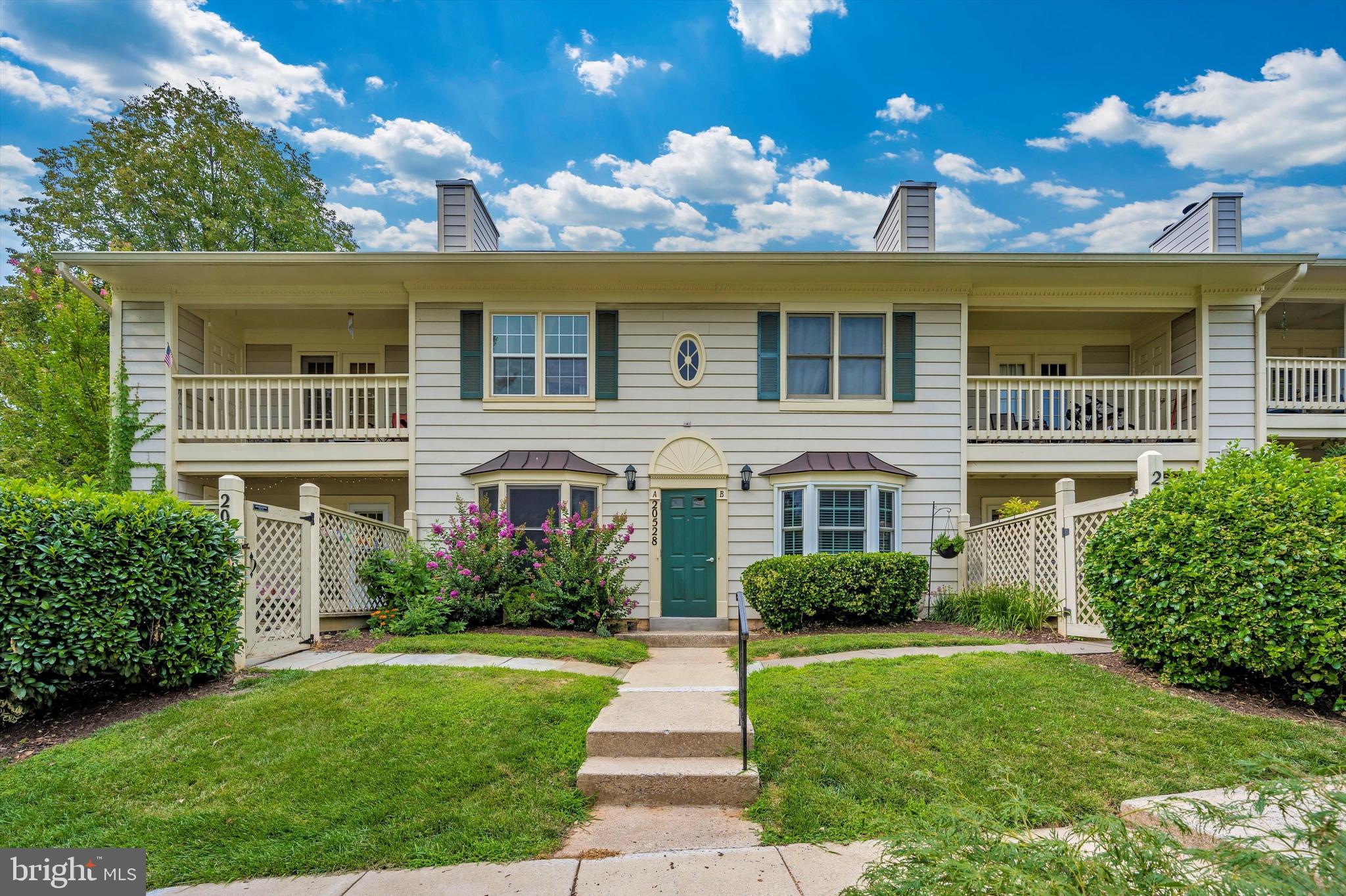 Enjoy the convenience of one level living in this move in ready ground floor end unit condo. Spacious living and dining rooms with a wood burning fireplace. The bedroom has plenty of space too, with a walk in closet, laundry, and french doors that allow in natural light. Outside there is a private stone patio and mulched area, as well as a good size storage closet. Everything you need is in this unit. Also there are outdoor community pools, tennis courts, and a large parking lot. Ideal commuter location convenient to I-270, shopping, dining and entertainment. Come see it soon!